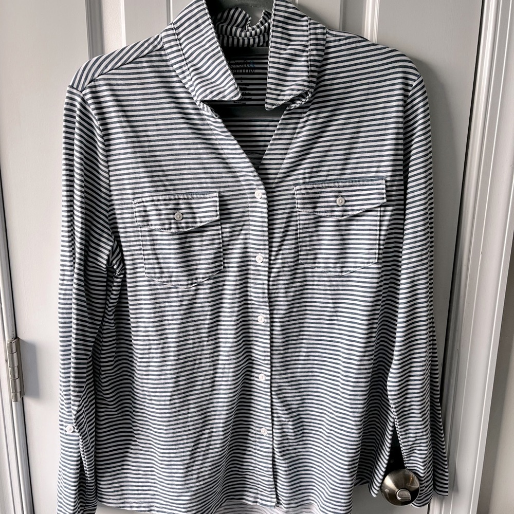 Blue & White Striped Shirt